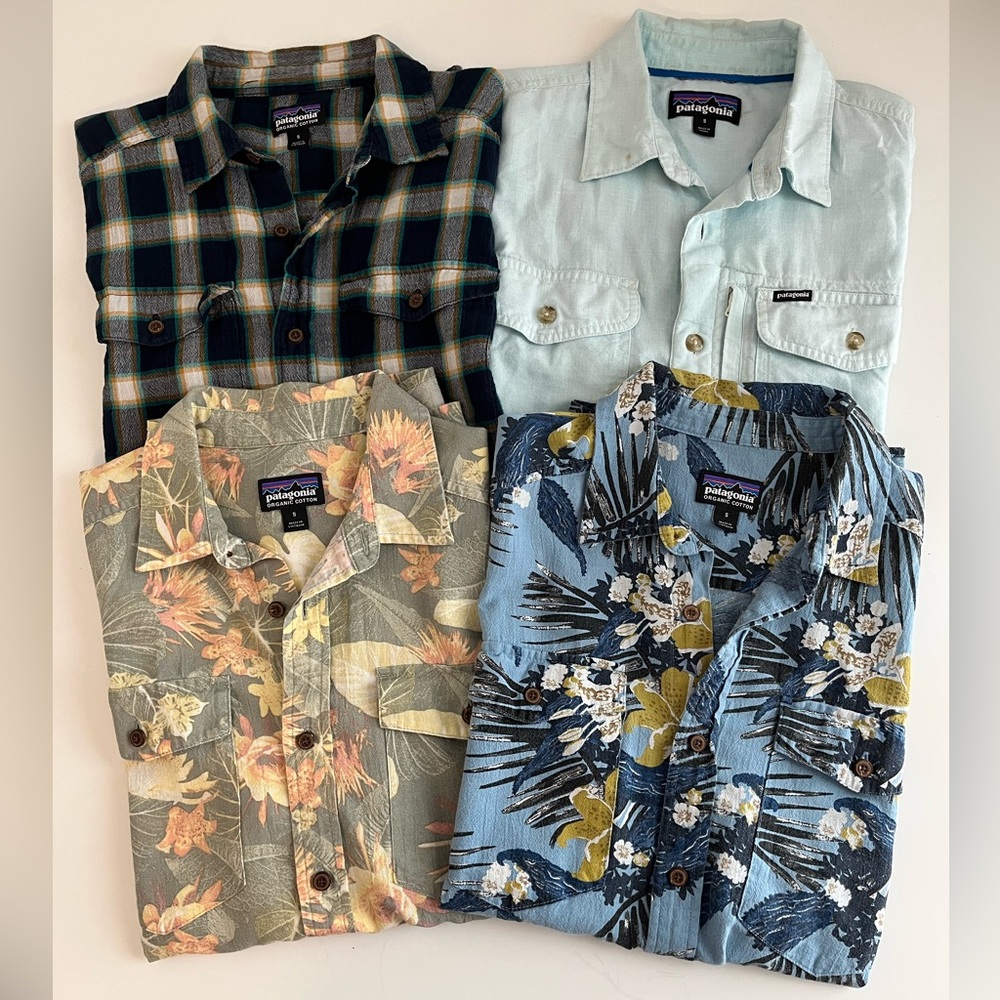 Patagonia bundle of men’s short sleeve button down shirts. Size small